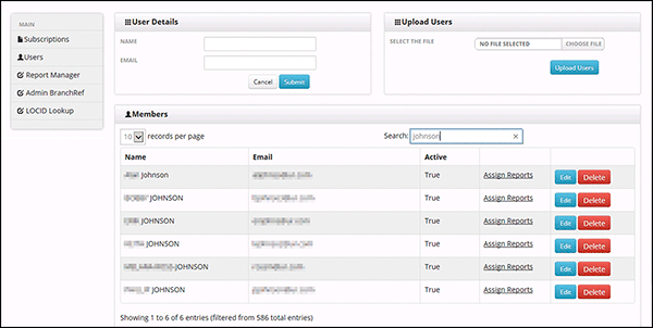 Data Driven Subscriptions Admin UI